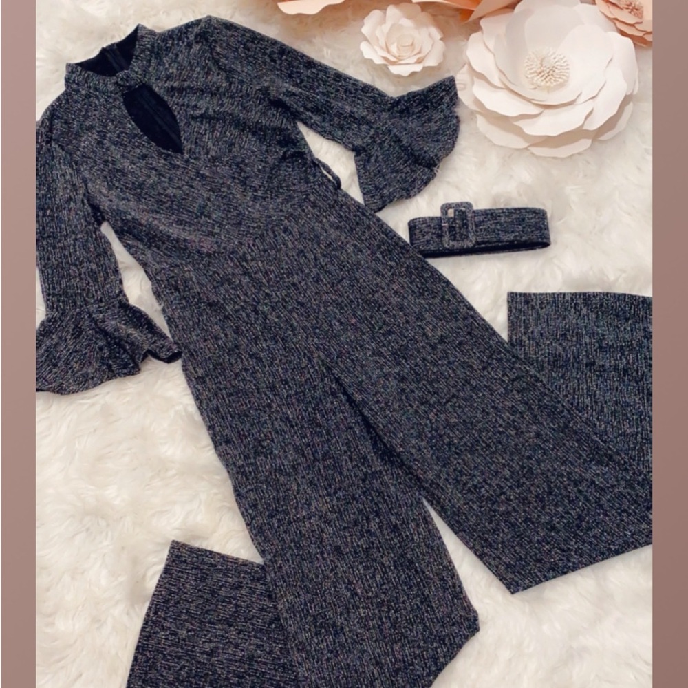 Elegant Black Jumpsuit with Belt